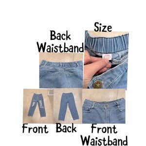 Girls leg ripped jeans